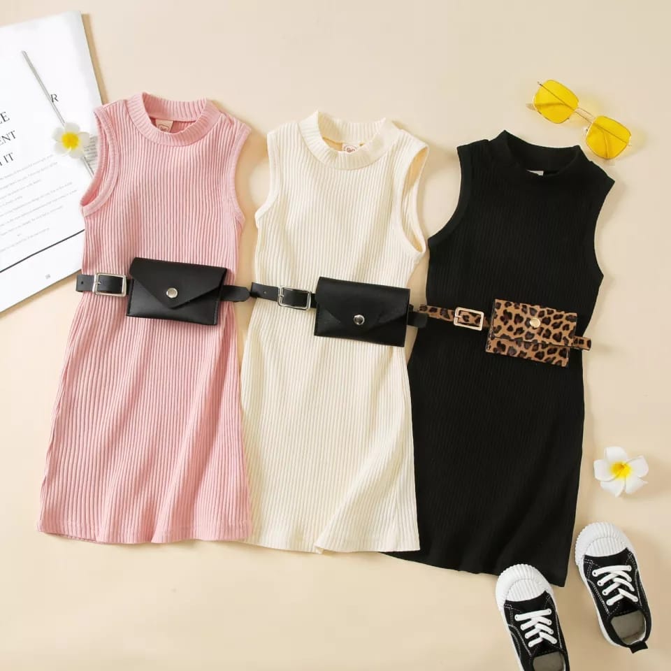 BEFAST - ZTL OOTD Dress Anak MAERA / DRESS ANAK NIRIN TANPA TAS / LongDress Anak-Anak perempuan / Pakaian Casual Anak / Dress Maxy Polos / Fashion Anak Santai rumahan / Dress Anak Tanpa Lengan / Keluaran Terbaru / Termurah