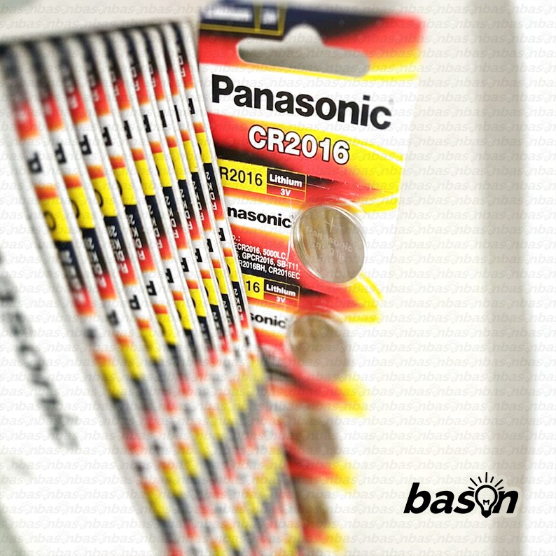 Baterai Panasonic CR2016 - Lithium Battery / Baterai Kancing isi 5 pcs