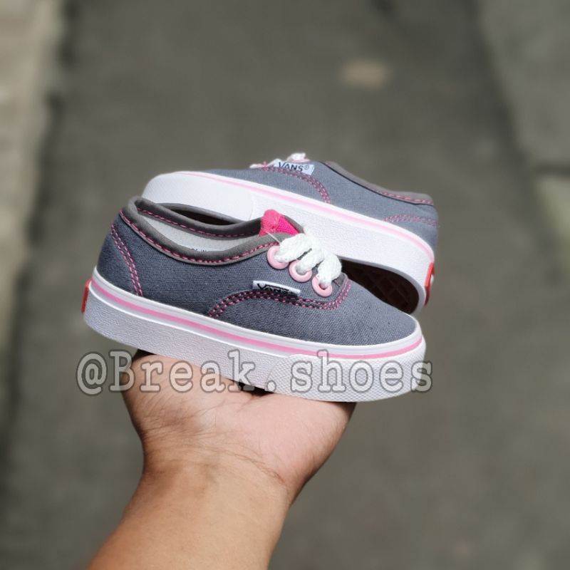 Sepatu anak autentik/era abu pink multicolor sepatu anak perempuan