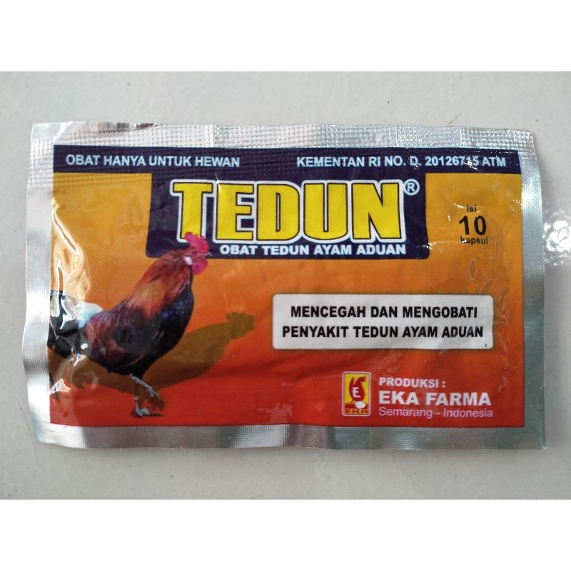 TEDUN isi 10 Kapsul - Obat Tedun Ayam Aduan