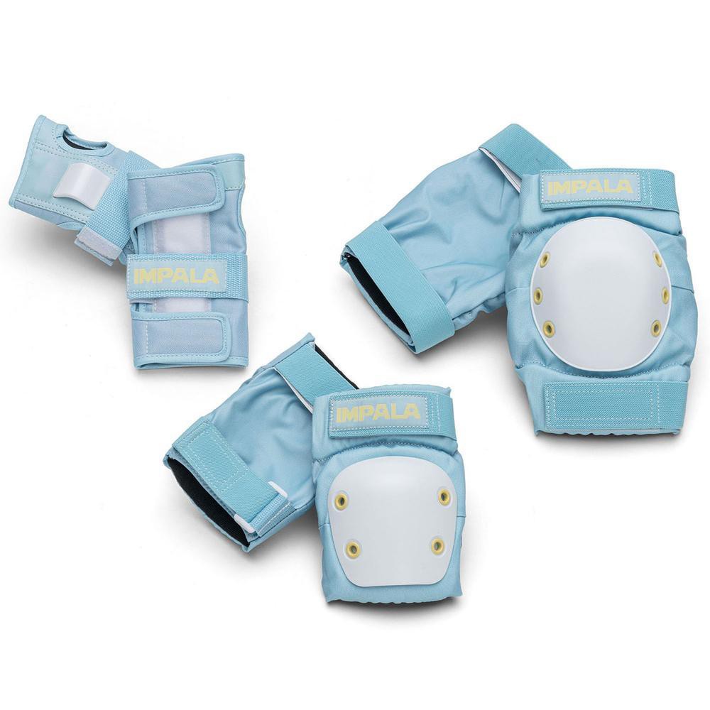 Sepatu Roda Impala Protective Set - Sky Blue/Yellow