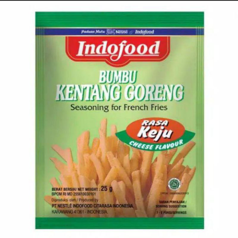 

Bumbu kentang goreng Indofood rasa Keju 25gr