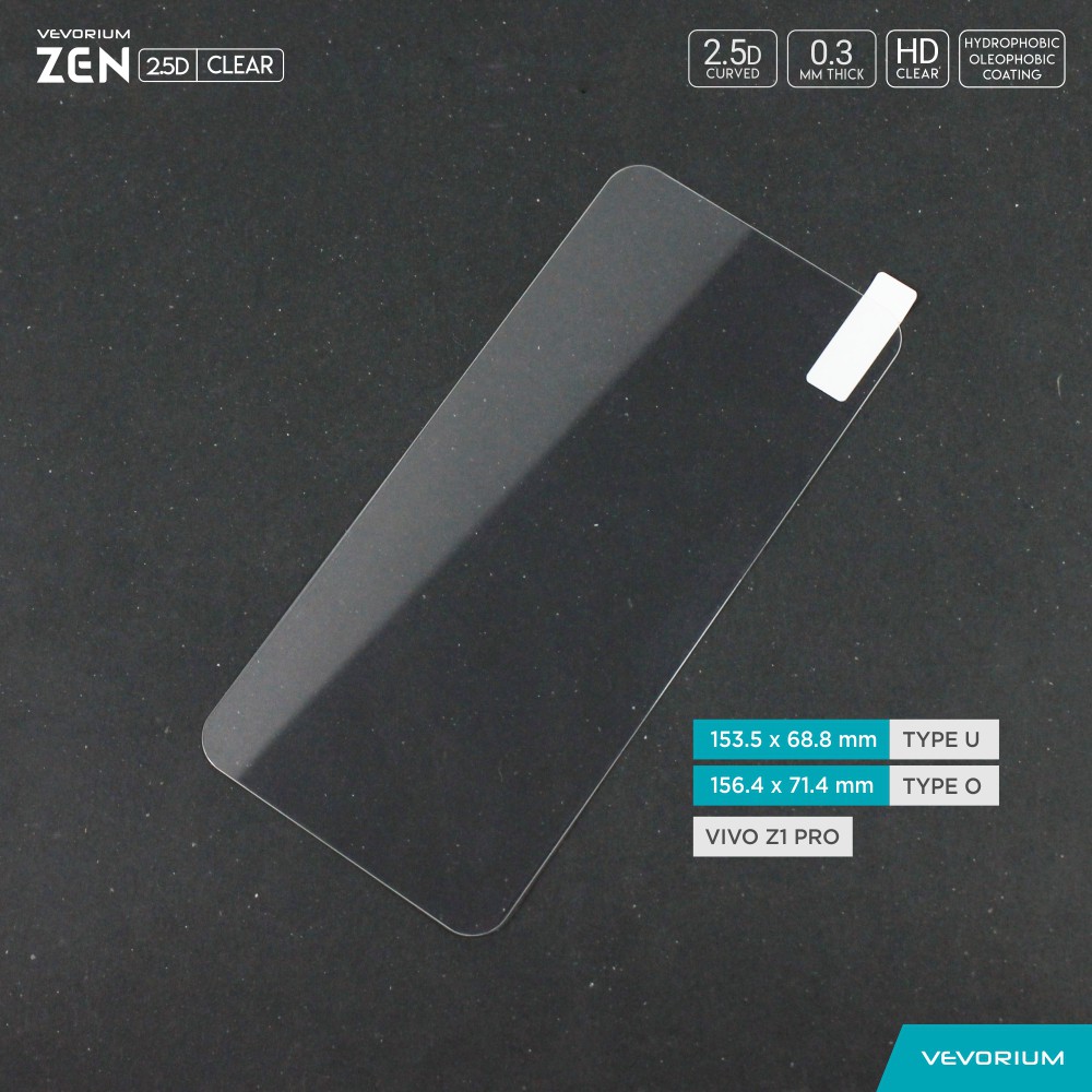 VEVORIUM ZEN 2.5D Clear VIVO Z1 Pro Tempered Glass Anti Gores Kaca