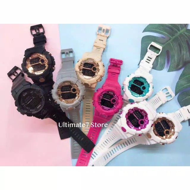 Jam Tangan Wanita Kasual Sporty Anti air SS-21 NEW Strap Rubber