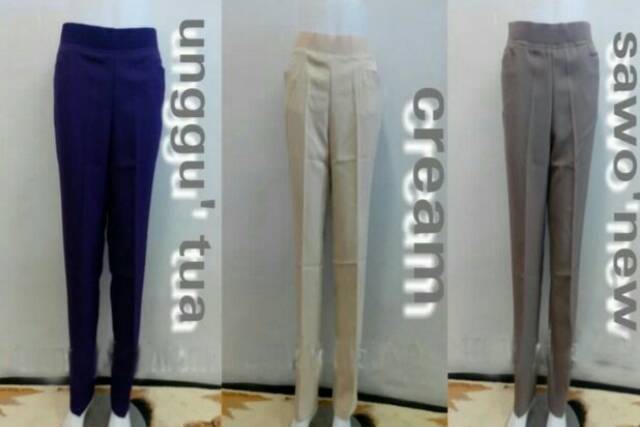 Celana formal wanita pinggang karet celia bigsize original