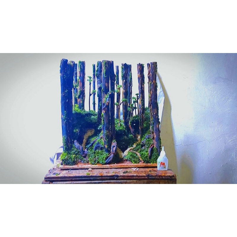 Hardscape Aquascape MINI HARDSCAPE siap pakai sudah plus planting mossjava buat tank uk.40.30.25.cm