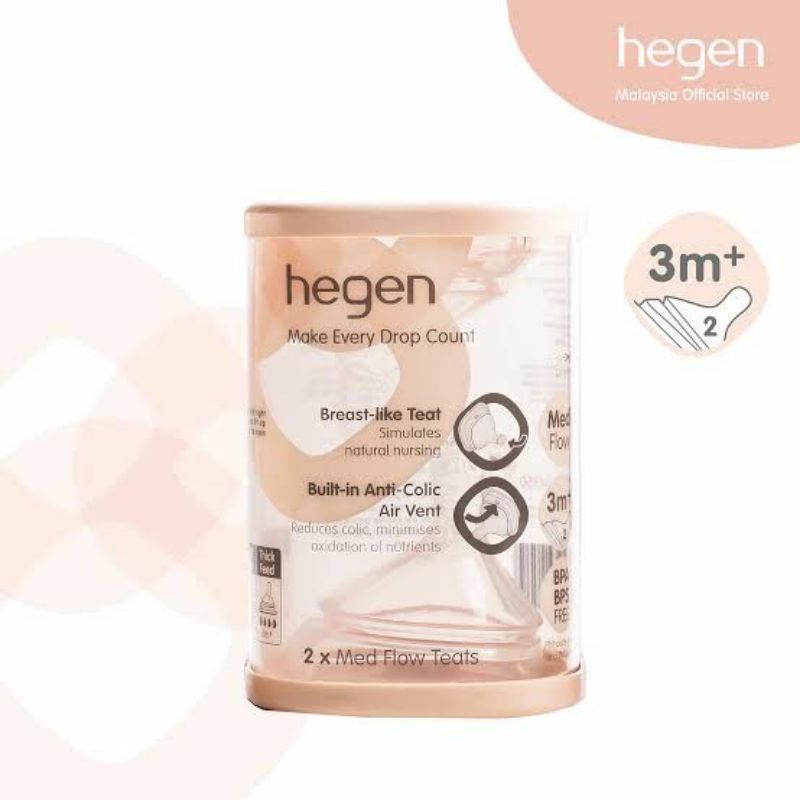 Hegen Teat Medium Flow 2pcs