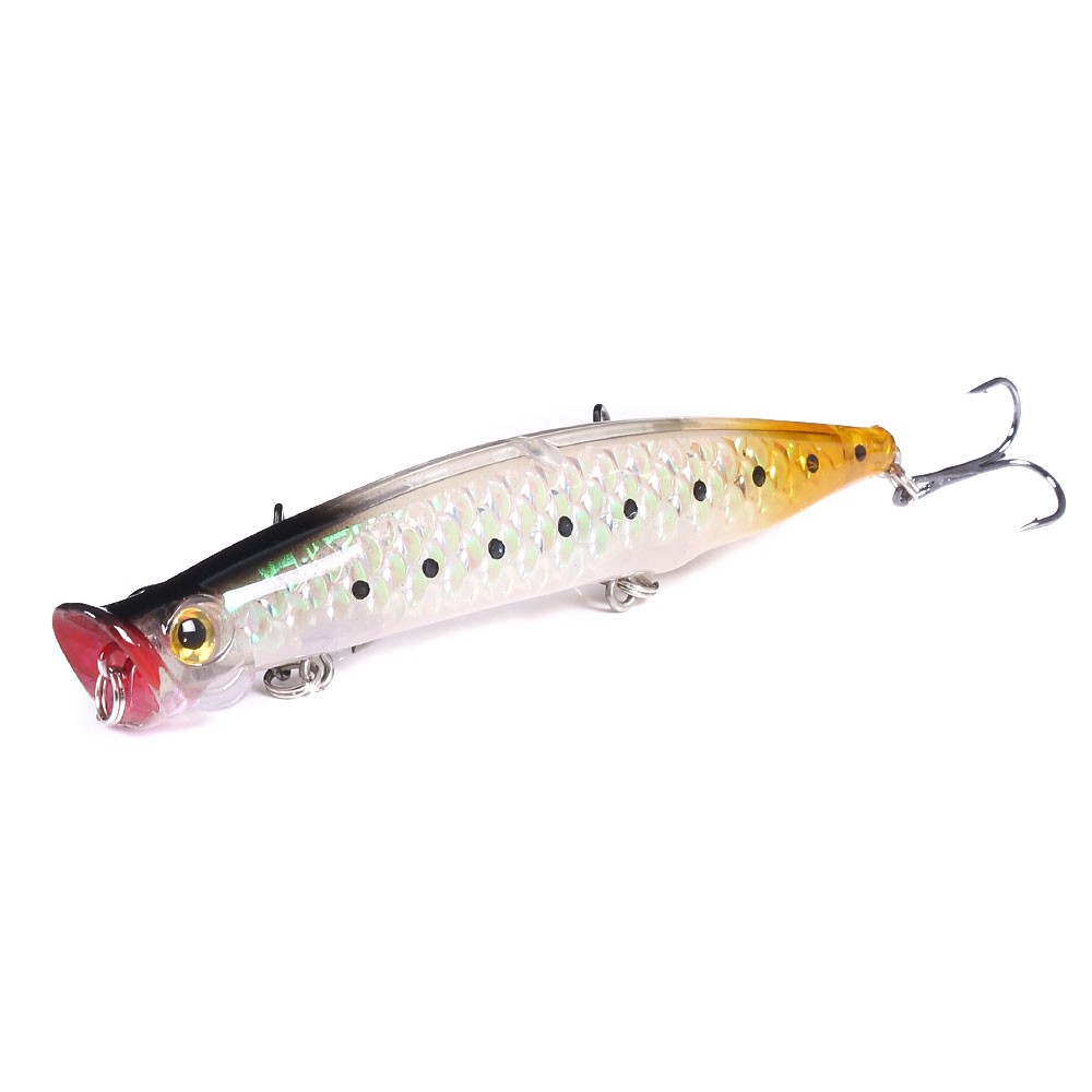 HENGJIA 1PCS Popper Fishing Lures Floating Wobblers 110mm 13g Topwater Pencil Lure Fishing Swimbait Hard Bait Tackle