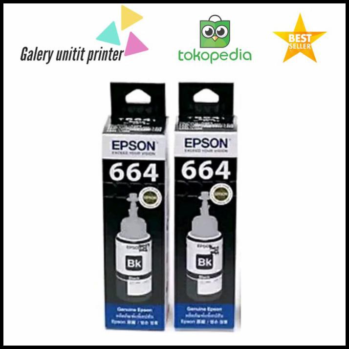 Shazfa.10 | Tinta Epson 664 Black L120 Original - Hitam