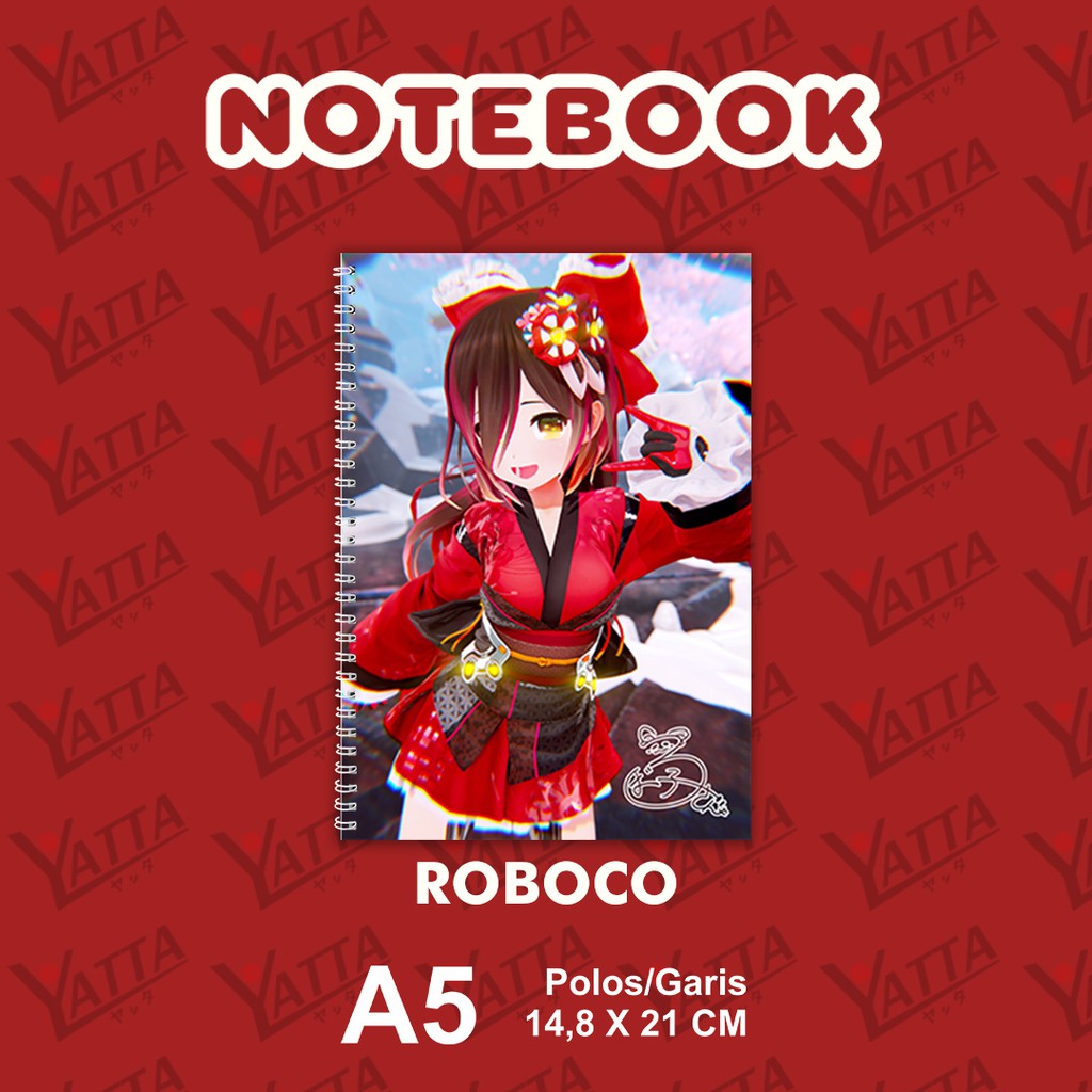 

Notebook Anime ukuran A5 14,6 cm x 21 cm Hololive JP - ROBOCO