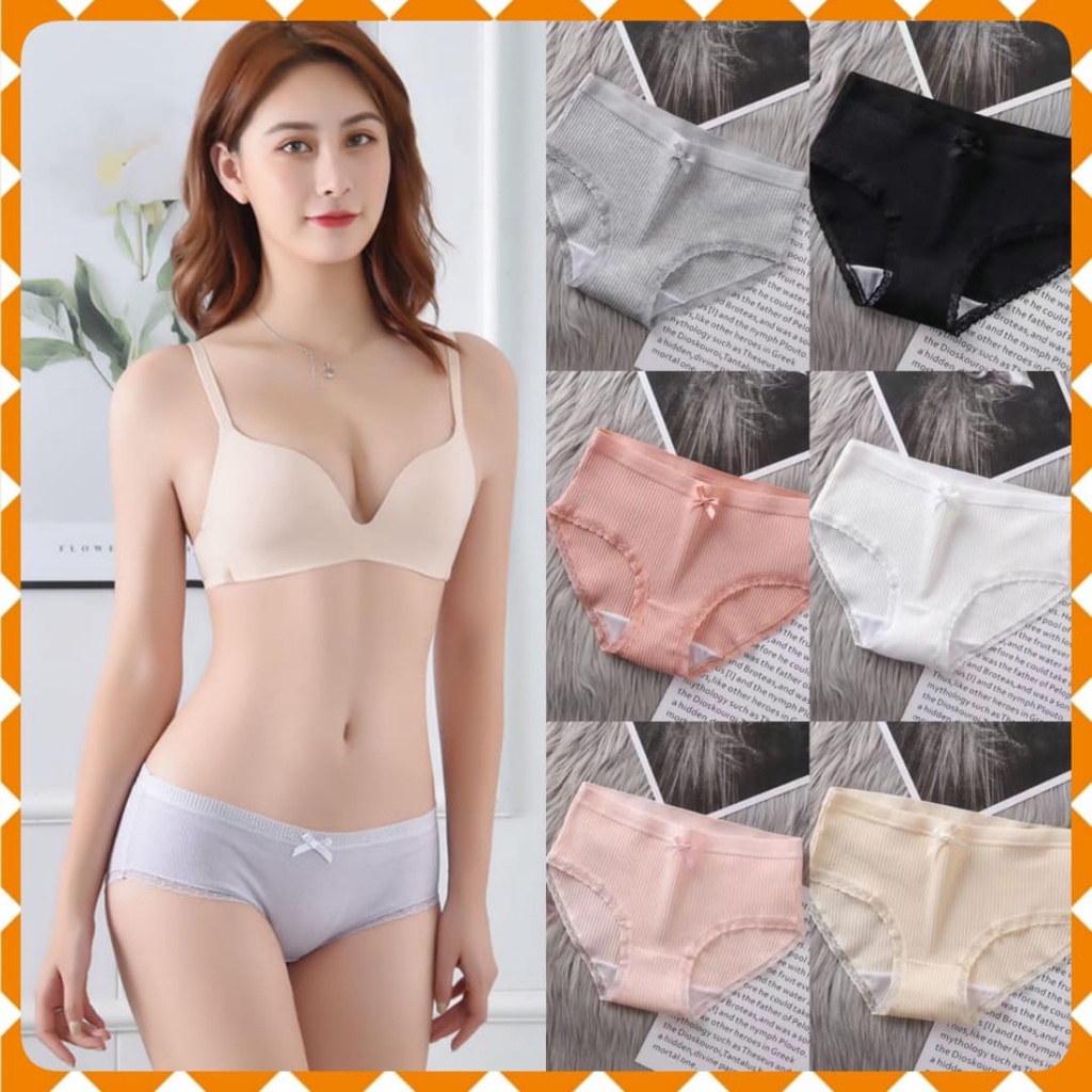 Celana Dalam Seamless Bahan Katun Nyaman Untuk Wanita CD Katun Import