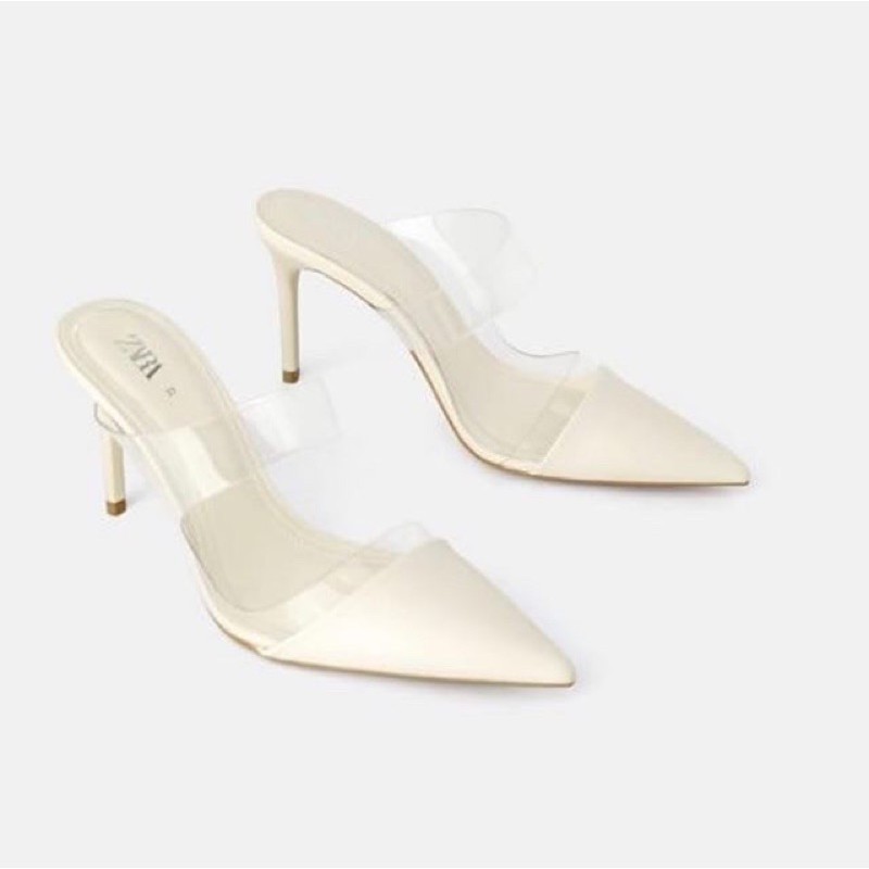 zara vinyl mules heels
