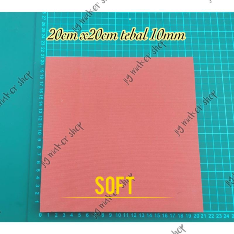 karet press hot stamping foil lure/ sponge tahan panas 20cm x20cm- tebal 10mm SOFT/ LEMBUT