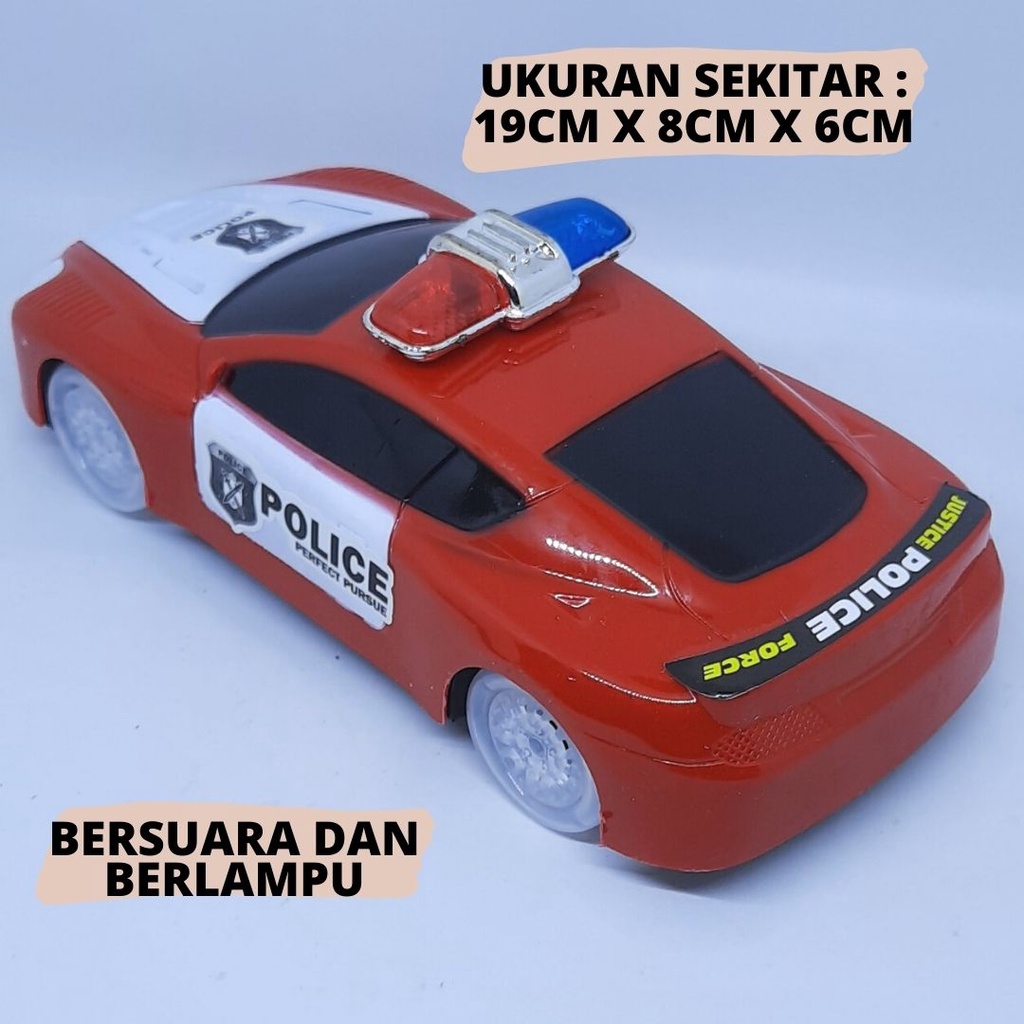 Promo Mainan Anak Mobil Polisi Patroli  SuperCar Ada Musik Lampu Dan Bisa Berbelok Sendiri