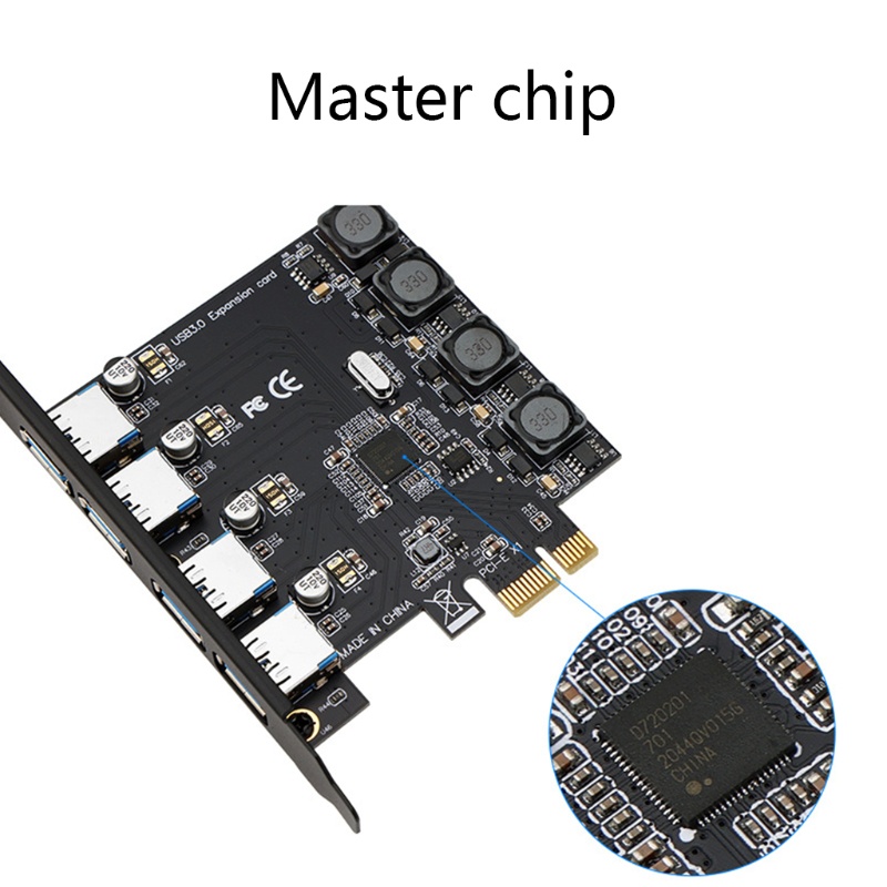 Btsg 4port USB 3.0 PCIE HUB PCI-E Kartu Ekspanding Adapter Controller Extender Cards