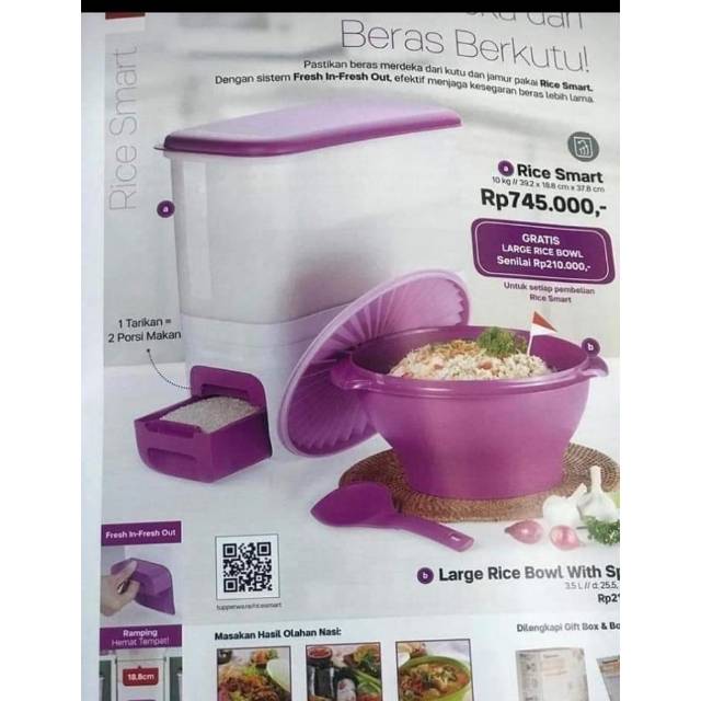 TUPPERWARE RICE SMART 10KG