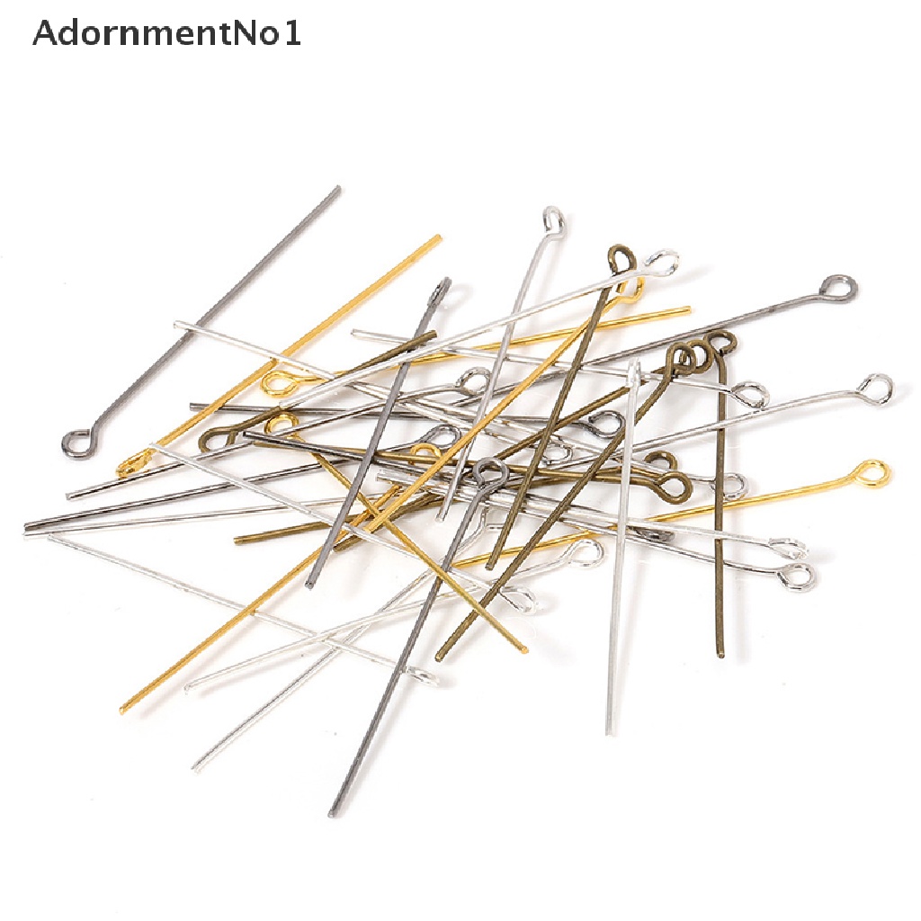 (AdornmentNo1) 200pcs / Set Jarum Pentul + Kepala + Mata + Anting Tusuk Untuk Membuat Perhiasan DIY