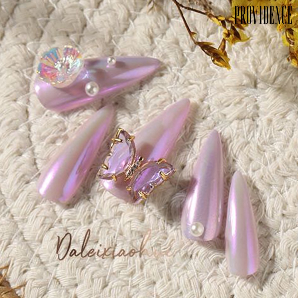 Providence Ornamen Kupu-Kupu 3d Warna-Warni Untuk Dekorasi Nail Art Wanita Charms