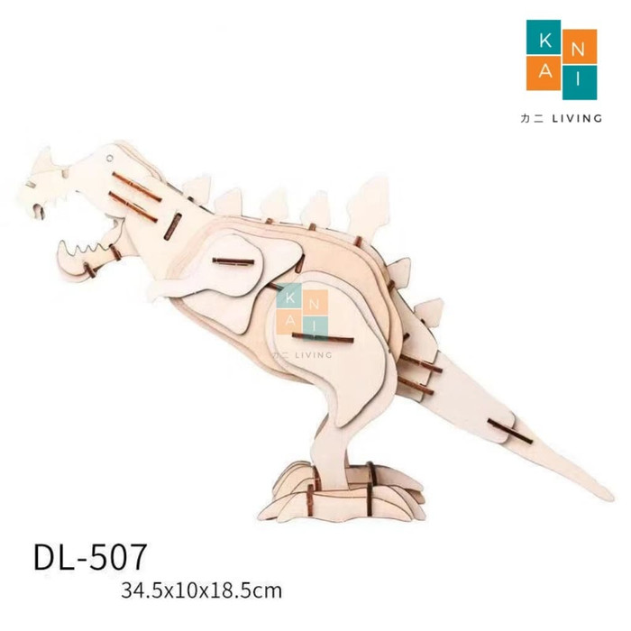 SIAP KIRIM 3D Puzzle Mainan Edukasi Wooden Puzzle 3D Tyrannosaurus Dino DISKON