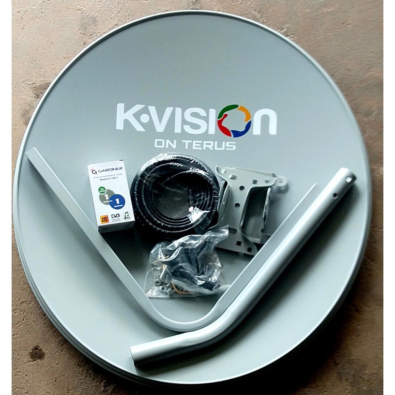 Dish offset Solid 60cm KVISION +LNB+Kabel