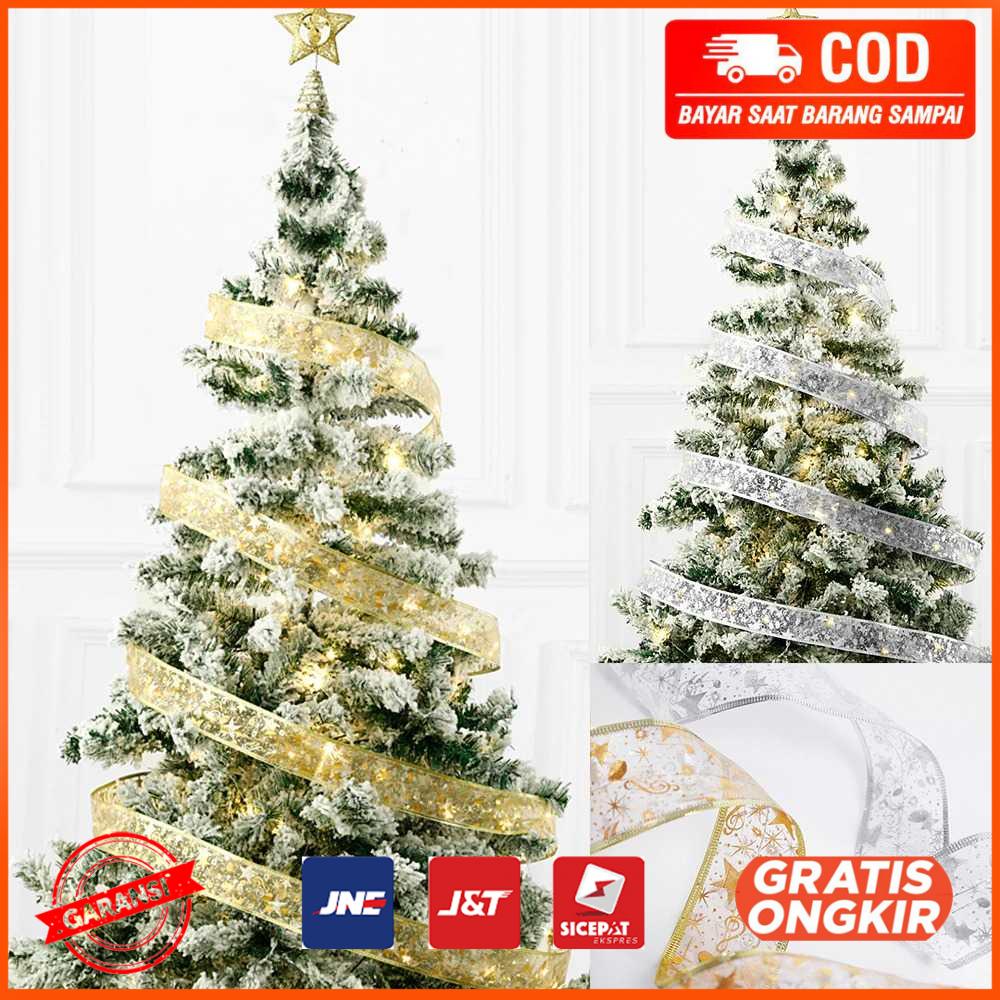 Lampu LED Dekorasi Pohon Natal Ribbon Christmas 5M AA561