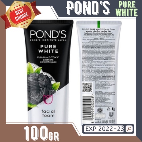 Jual PONDS PURE WHITE FACIAL FOAM SABUN MUKA PEMBERSIH WAJAH CHARCOAL ...