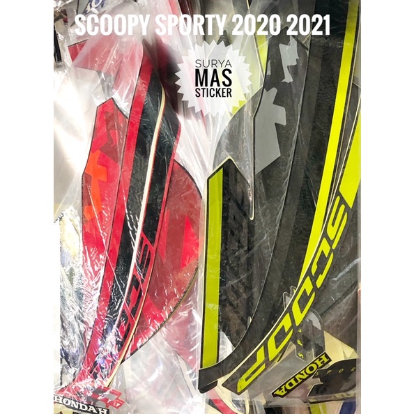 striping scoopy sporty 2020 2021 les bodi motor honda scoopy new