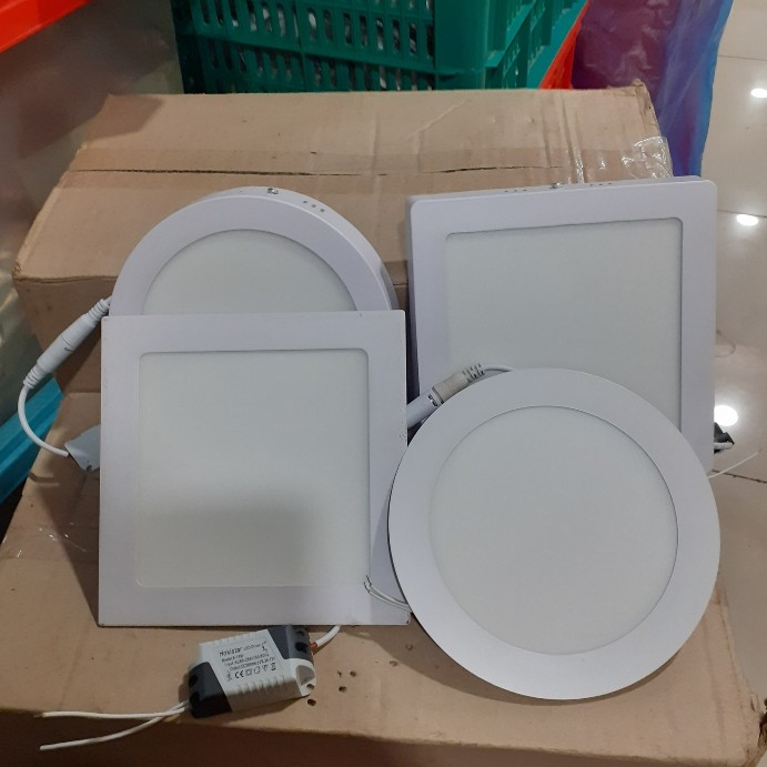 Lampu Led Panel Murah (Downlight Led) 12Watt Inbow / Outbow Putih / Kuning