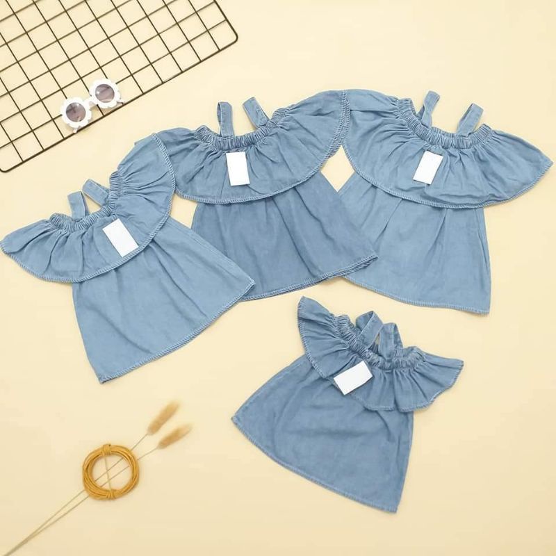 Dress Jeans Emerald Anak 6 bulan -5 tahun Import Premium