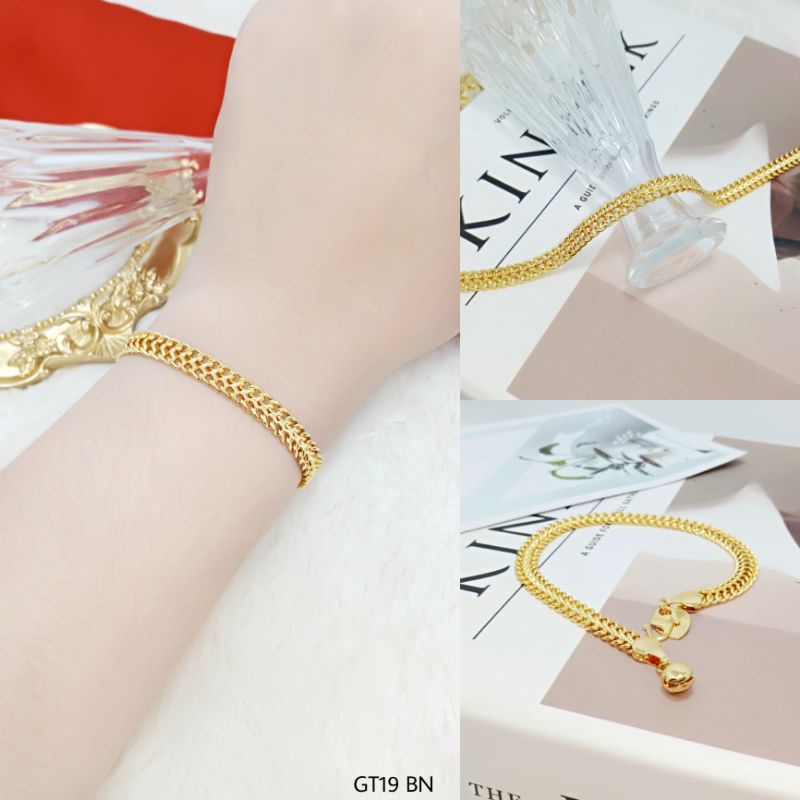 Gelang xuping rantai kepang wanita gold GT19-97 O