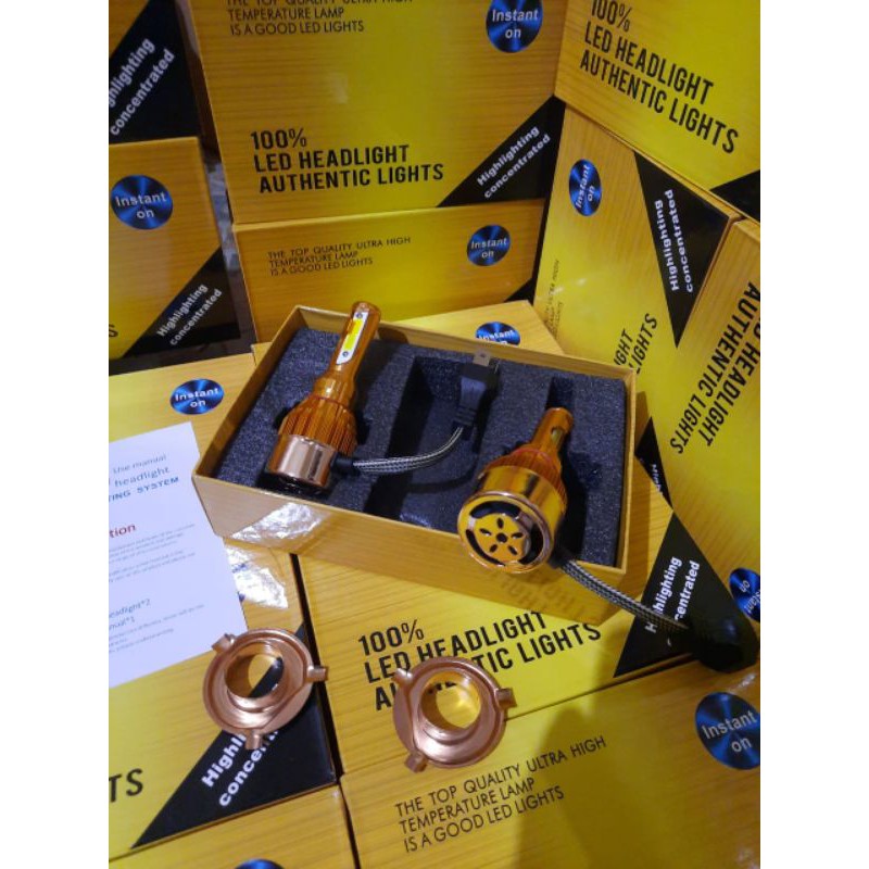 Lampu LED Mobil Headlamp H4 dan H11 Mobil 2 Warna Putih dan Kuning