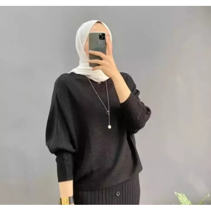 SWEATER RAJUT WANITA BATWING /BAJU RAJUT BATWING KNIT WANITA KALONG / NEW BEST SELLER LASPERAL BLUSE BATWING RAJUT KNIT / BAJU RAJUT KALONG BATWING BLUS / KALONG BLUS BATWING /