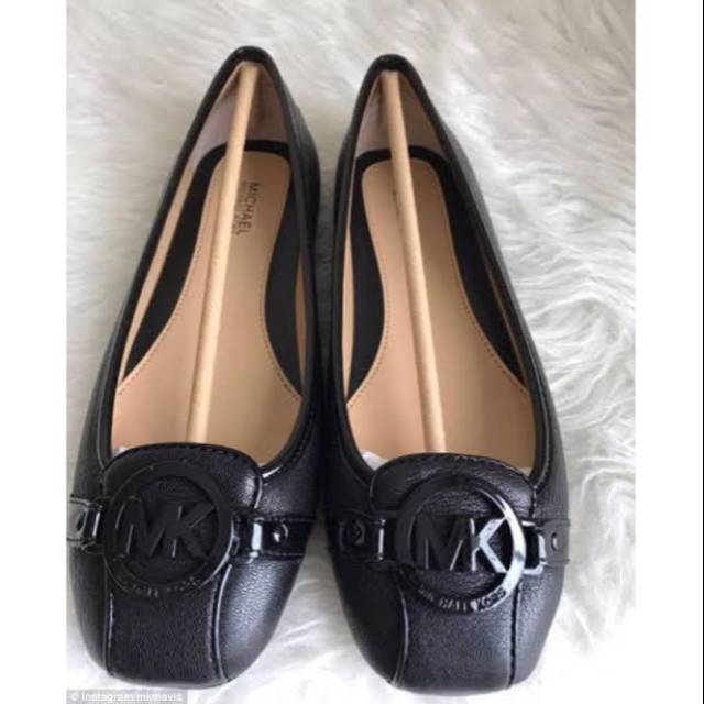 Michael Kors Fulton Flat Shoes flats sepatu original authentic asli hitam black full
