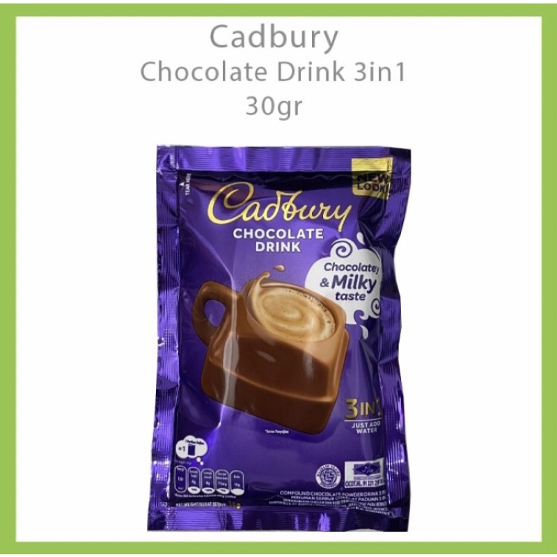 

Cadbury coklat drink 3 in 1 malaysia ecer 30 gram