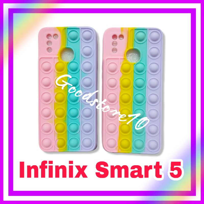Infinix Smart 5 Case POP IT 3D Softcase Rainbow Lembut Tebal Protection Kamera Belakang Terbaik