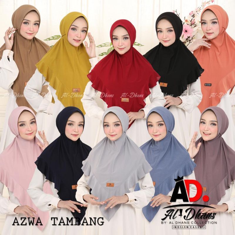 Jilbab Instan Tali Jersey Al-dhans Azwa Tambang
