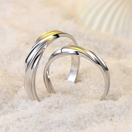 Cincin Kawin Murah Emas Pria Asli Perak 925 Kawin Tunangan Murni Wanita Couple Ring Pasangan Lamaran
