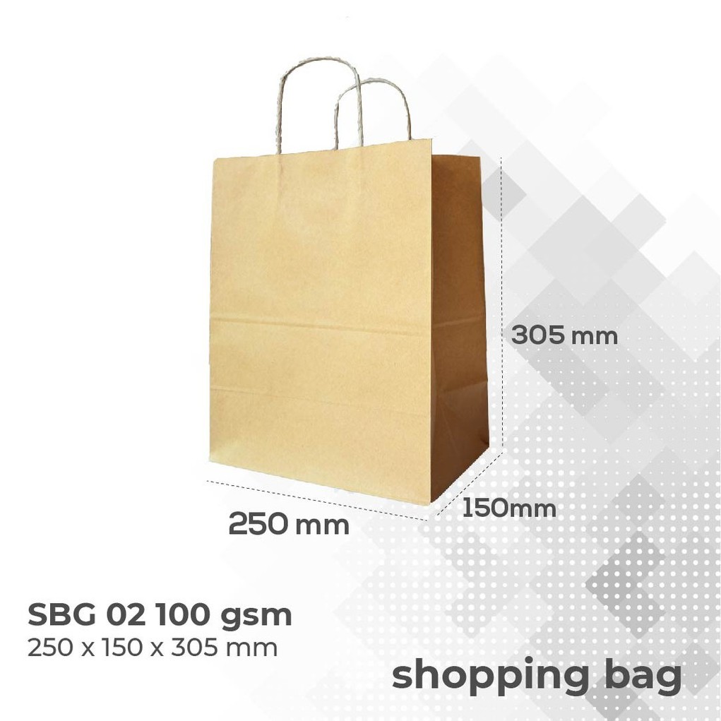 Tas Belanja Paper Bag Kantung Belanja (SBG2-25X15X30.5 Cm)