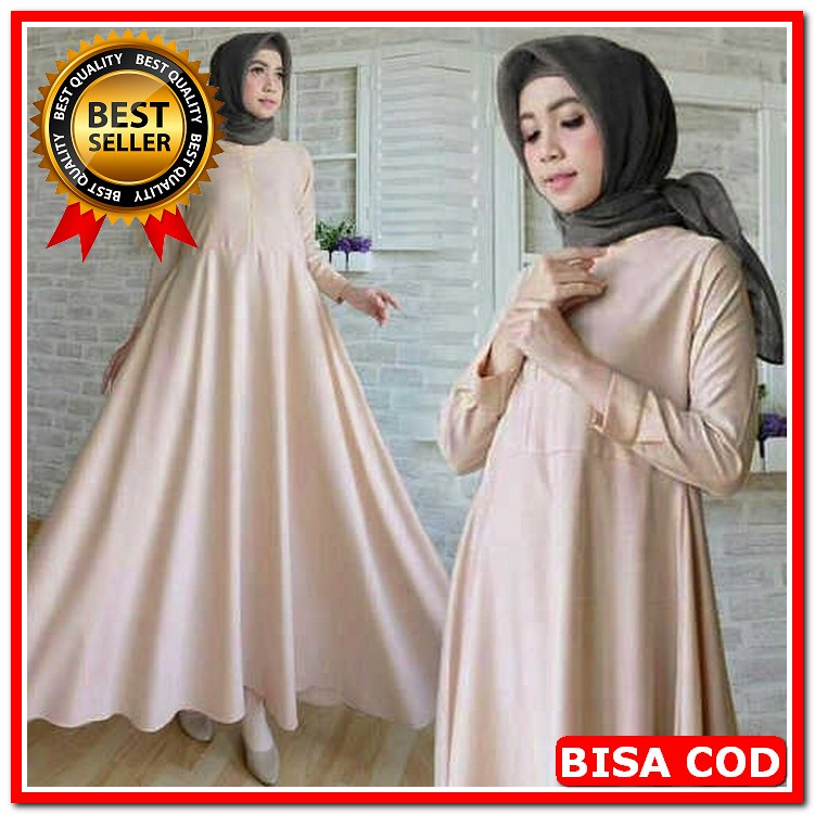 Dress Muslim Ceruty Terbaru | Fashion Muslim Kekinian 2023 | Pali UU973 [Gamis Sulis Ox]Ghamis Wanit