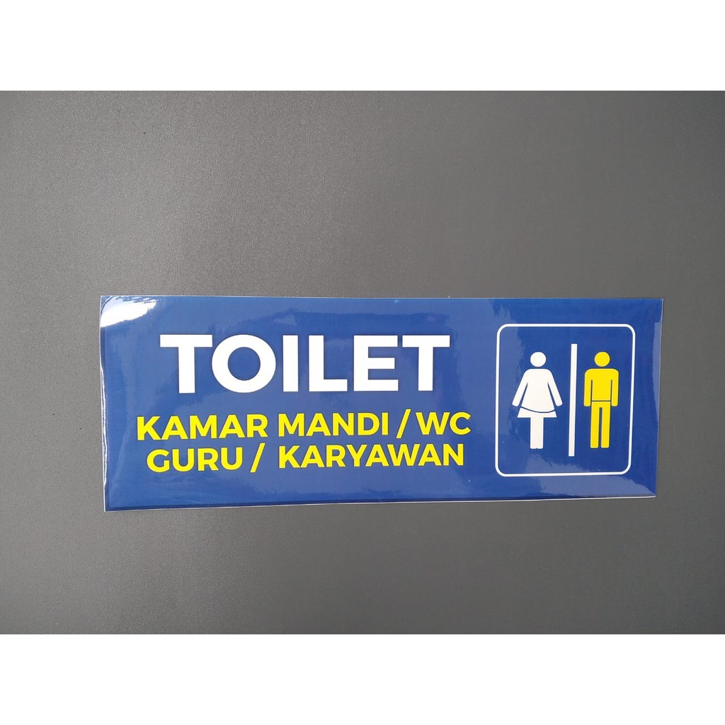 

Sticker Toilet | STIKER TOILET - KAMAR MANDI- WC UNTUK GURU - KARYAWAN | Bahan Vinyl | 32 cm x 13 cm
