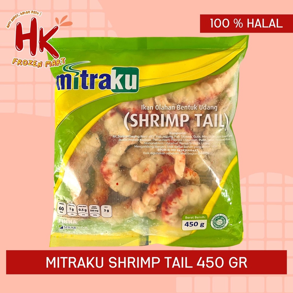 Jual Mitraku Shrimp Tail 450gr Suki Udang Bakar Buatan Olahan Ikan