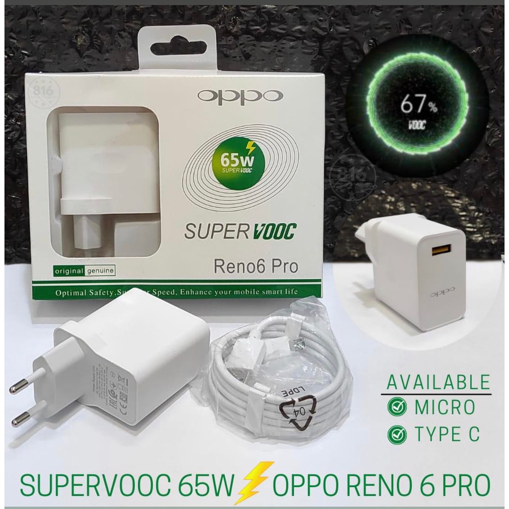 [PROMO] Charger Oppo Reno 100% Original USB Tipe C Fast Charging