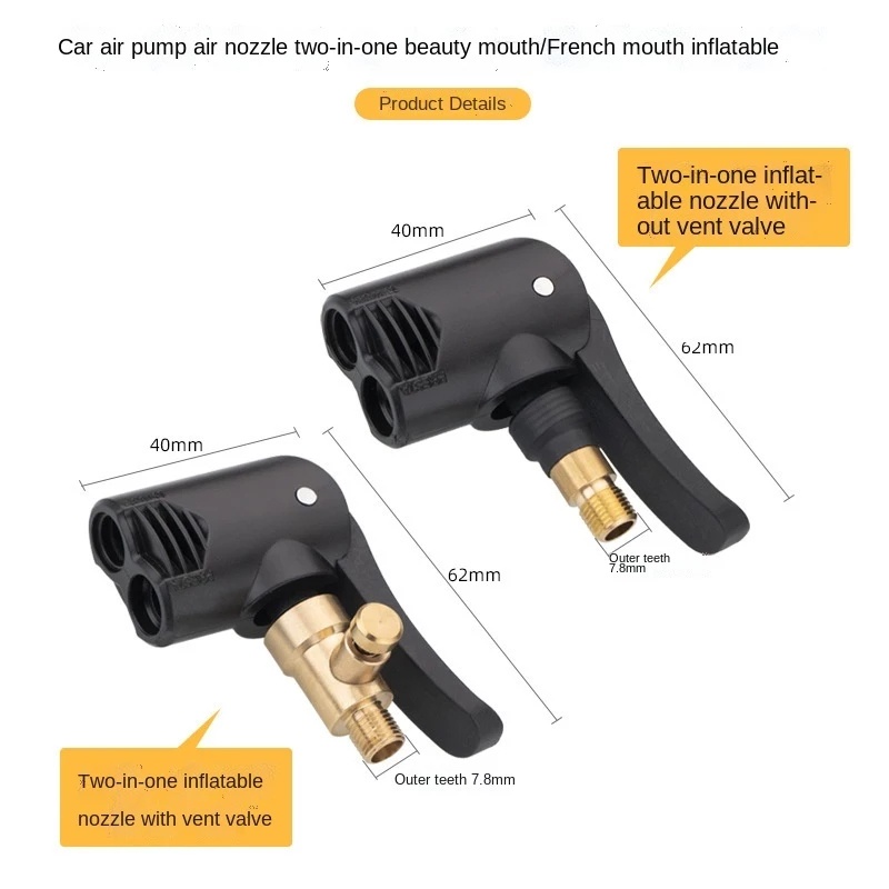 Adaptor Pompa Ban Mobil Portable Model Clip on