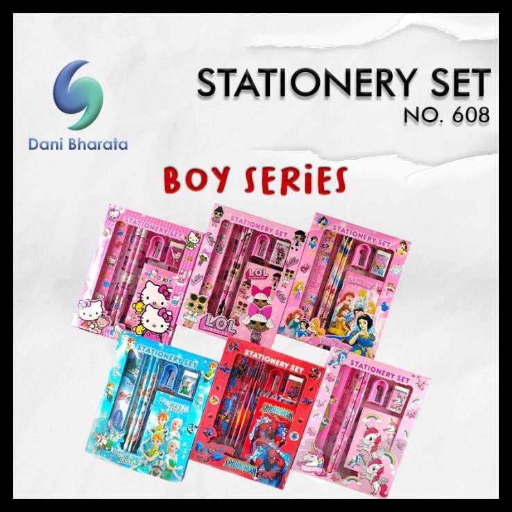

Paket Alat Tulis Pensil Set 6 In 1 Karakter Anak- Karakter Cewek - Cewek