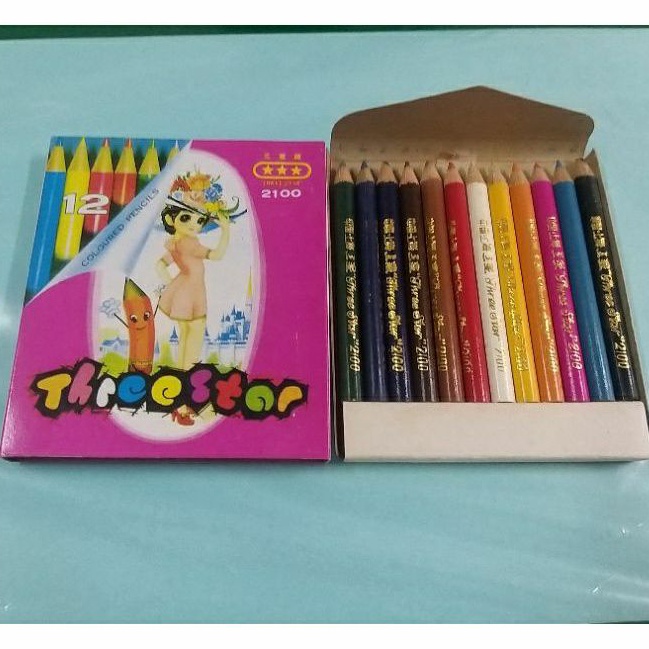

PENSIL 12 WARNA MINI THREE STAR / PENSIL WARNA 12 WARNA KECIL THREESTAR / BERKUALITAS