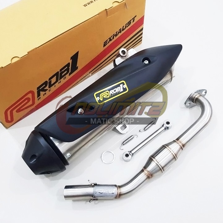 Knalpot Standar Racing Power Boom ROB1 End Cup X Yamaha NMAX OLD