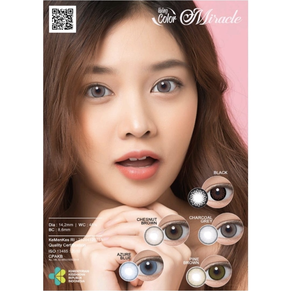 PAKET SOFTLENS MIRACLE NORMAL DIAMETER 14.2mm + CAIRAN BY LIVING COLOR GRATIS TEMPAT SOFLEN