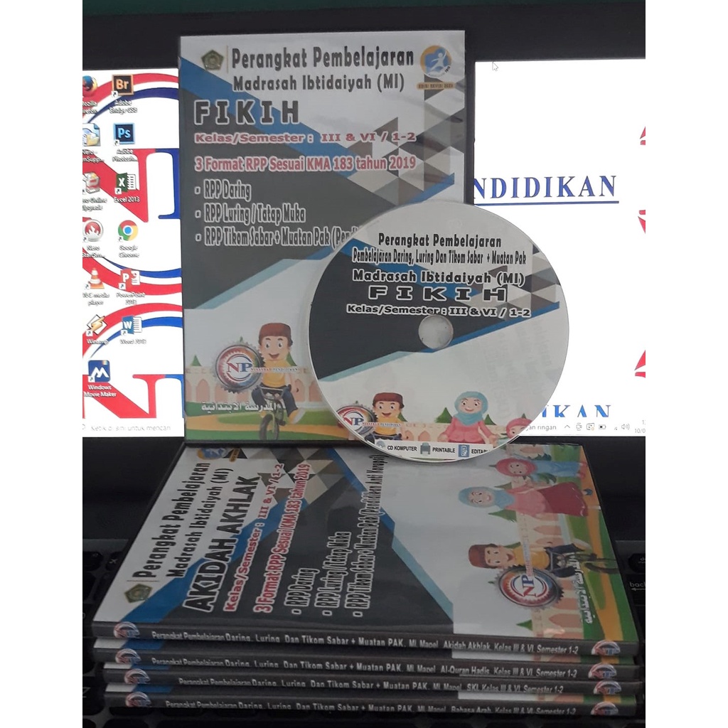 CD RPP 1 LEMBAR DARING, TATAP MUKA &amp;TIKOM SABAR + MUATAN PAK,MI, MAPEL FIKIH,KELAS 1-4, 2-5, 3-6 SEMESTER 1-2, SESUAI KMA183TAHUN 2019