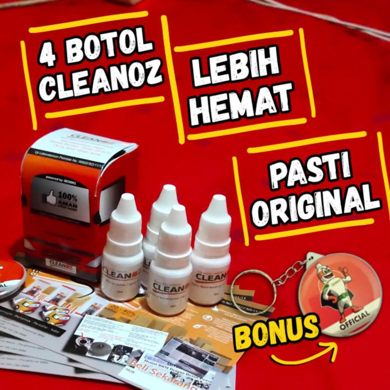 4 BOTOL CLEANOZ ORIGINAL PENGHEMAT BBM ARLI KURNIA / CLEANOS HEMAT BENSIN / CLENOZ ORI MOBIL MOTOR