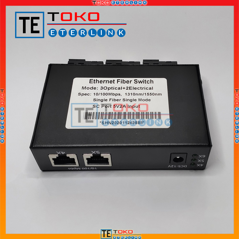 Switch Ethernet Media Fiber Optik Mode Tunggal 2 Rj45 Dan 3 Sc Port 10 100m Asli Import-5
